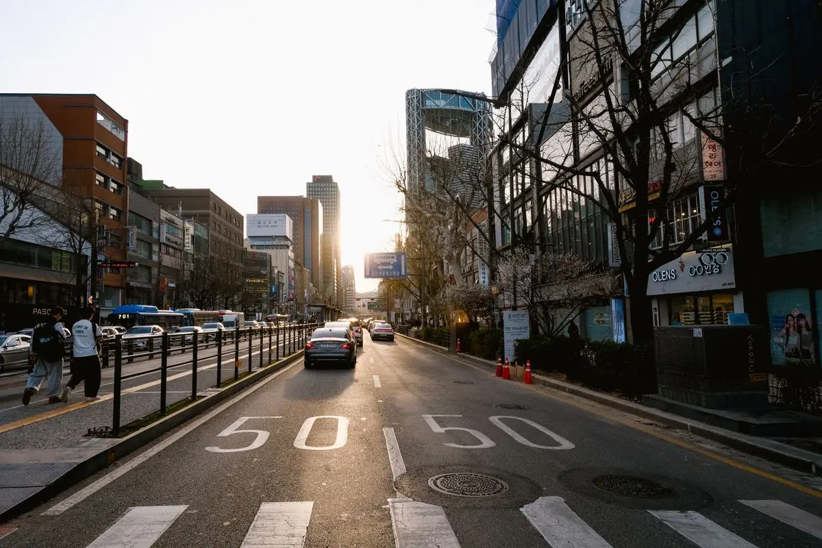 Phố Seoul lúc hoàng hôn